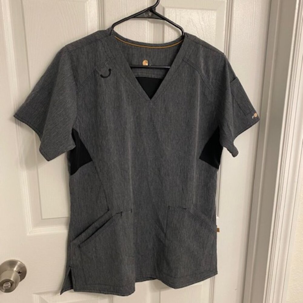 NWOT Carhartt Women’s  Modern fit Force Rugged Flex Gray Scrub  Size S